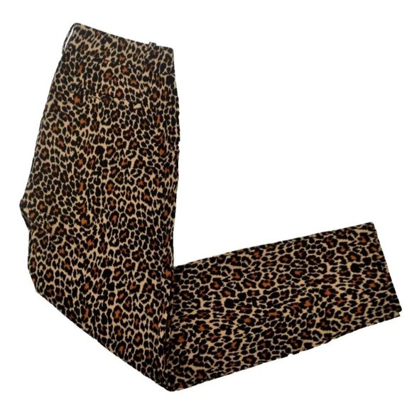 JCREW Women's Winnie Pant‎ SIZE 0 Leopard Print - Picture 1 of 6